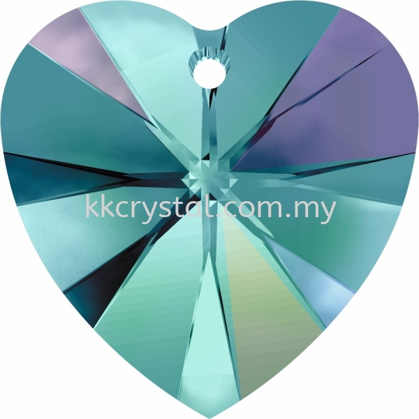 SW 6228 Heart Pendant, 10.3x10mm, Blue Zircon AB (229 AB), 4pcs/pack 6228 HEART PENDANT, 10.3x10MM Pendants  SW Crystal Collections  Kuala Lumpur (KL), Malaysia, Selangor, Klang, Kepong Wholesaler, Supplier, Supply, Supplies | K&K Crystal Sdn Bhd