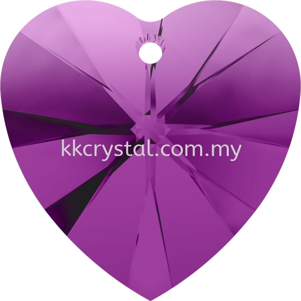 SW 6228 Heart Pendant, 10.3x10mm, Amethyst Blend (721), 4pcs/pack 6228 HEART PENDANT, 10.3x10MM Pendants  SW Crystal Collections  Kuala Lumpur (KL), Malaysia, Selangor, Klang, Kepong Wholesaler, Supplier, Supply, Supplies | K&K Crystal Sdn Bhd