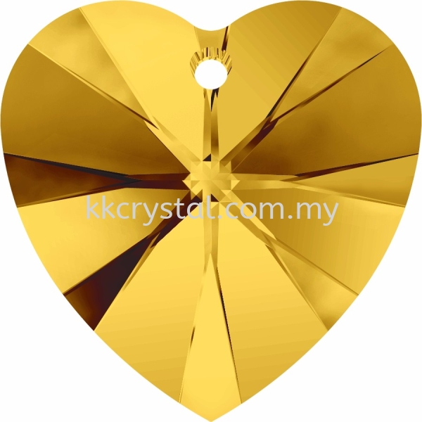 SW 6228 Heart Pendant, 10.3x10mm, Sunflower (292), 4pcs/pack 6228 HEART PENDANT, 10.3x10MM Pendants  SW Crystal Collections  Kuala Lumpur (KL), Malaysia, Selangor, Klang, Kepong Wholesaler, Supplier, Supply, Supplies | K&K Crystal Sdn Bhd