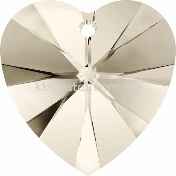 SW 6228 Heart Pendant, 14.4x14mm, Crystal Silver Shade (001 SSHA), 2pcs/pack 6228 HEART PENDANT, 14.4x14MM Pendants  SW Crystal Collections  Kuala Lumpur (KL), Malaysia, Selangor, Klang, Kepong Wholesaler, Supplier, Supply, Supplies | K&K Crystal Sdn Bhd