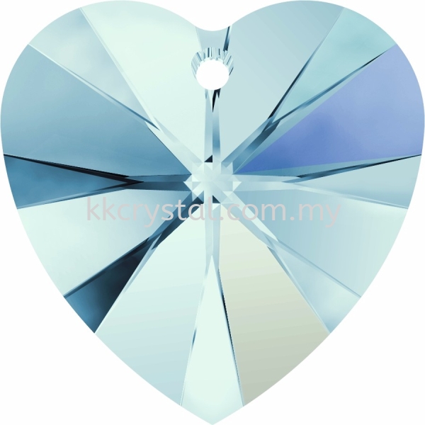 SW 6228 Heart Pendant, 14.4x14mm, Aquamarine AB (202 AB), 2pcs/pack 6228 HEART PENDANT, 14.4x14MM Pendants  SW Crystal Collections  Kuala Lumpur (KL), Malaysia, Selangor, Klang, Kepong Wholesaler, Supplier, Supply, Supplies | K&K Crystal Sdn Bhd