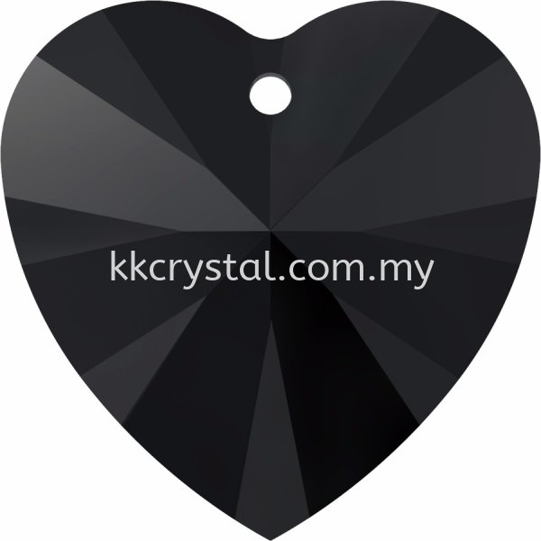 SW 6228 Heart Pendant, 14.4x14mm, Jet (280), 2pcs/pack 6228 HEART PENDANT, 14.4x14MM Pendants  SW Crystal Collections  Kuala Lumpur (KL), Malaysia, Selangor, Klang, Kepong Wholesaler, Supplier, Supply, Supplies | K&K Crystal Sdn Bhd