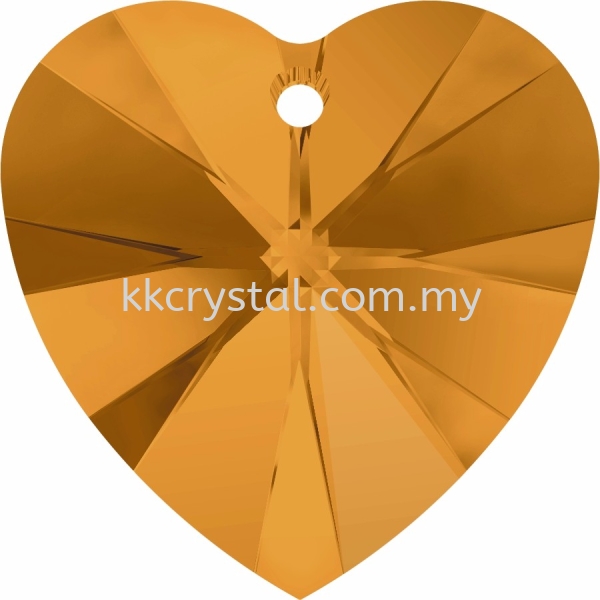 SW 6228 Heart Pendant, 18x17.5mm, Topaz (203), 1pcs/pack 6228 HEART PENDANT, 18x17.5MM Pendants  SW Crystal Collections  Kuala Lumpur (KL), Malaysia, Selangor, Klang, Kepong Wholesaler, Supplier, Supply, Supplies | K&K Crystal Sdn Bhd