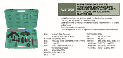 ENGINE TIMING TOOL SET FOR PROFESSIONAL ENGINE REPAIR FOR BMW DIESEL ENGINES - AL010099