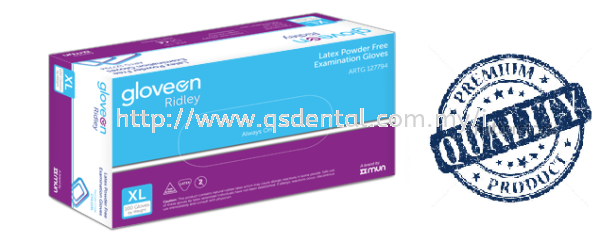 GloveOn Ridley Latex Exam Gloves(Powder Free, Standard Cuff) Latex Glove GloveOn Selangor, Malaysia, Kuala Lumpur (KL), Banting Supplier, Suppliers, Supply, Supplies | QS Dental Supply Sdn Bhd