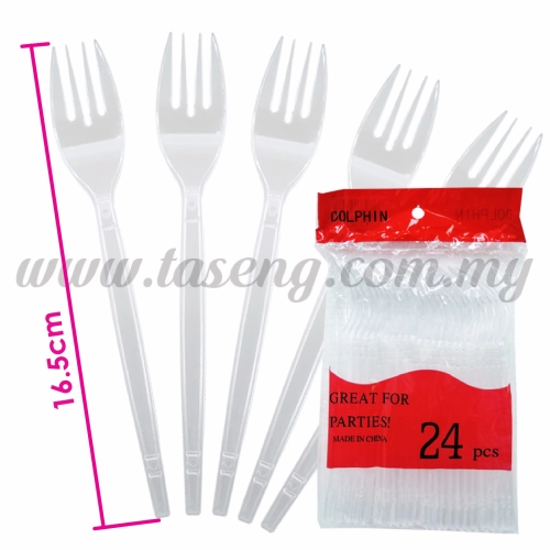 Plastic Fork (Clear) 24pcs (P-PF2)