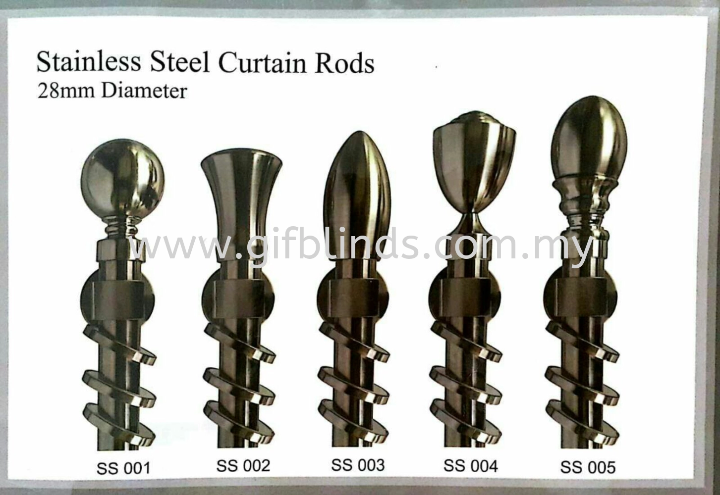 Stainless Steel Curtain Rods 28mm