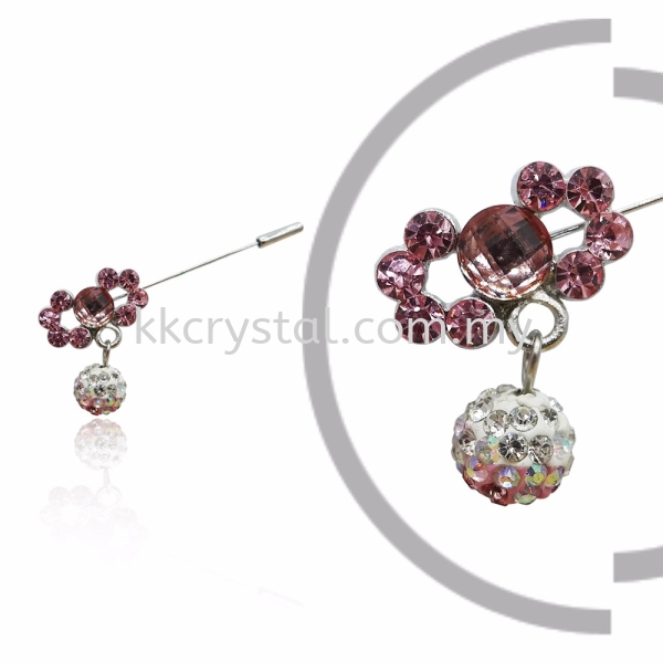 Pin Brooch 7012#, Pink Rose, 2pcs/pack 7012# Pin Brooch Jewerly Kuala Lumpur (KL), Malaysia, Selangor, Klang, Kepong Wholesaler, Supplier, Supply, Supplies | K&K Crystal Sdn Bhd