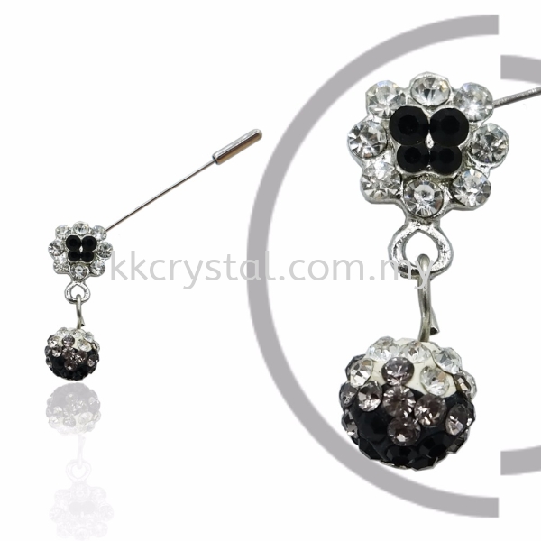 Pin Brooch 7019#, Black, 2pcs/pack 7019# Pin Brooch Jewerly Kuala Lumpur (KL), Malaysia, Selangor, Klang, Kepong Wholesaler, Supplier, Supply, Supplies | K&K Crystal Sdn Bhd