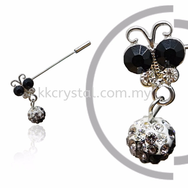 Pin Brooch 7020# (Butterfly), Black, 2pcs/pack 7020# Pin Brooch Jewerly Kuala Lumpur (KL), Malaysia, Selangor, Klang, Kepong Wholesaler, Supplier, Supply, Supplies | K&K Crystal Sdn Bhd