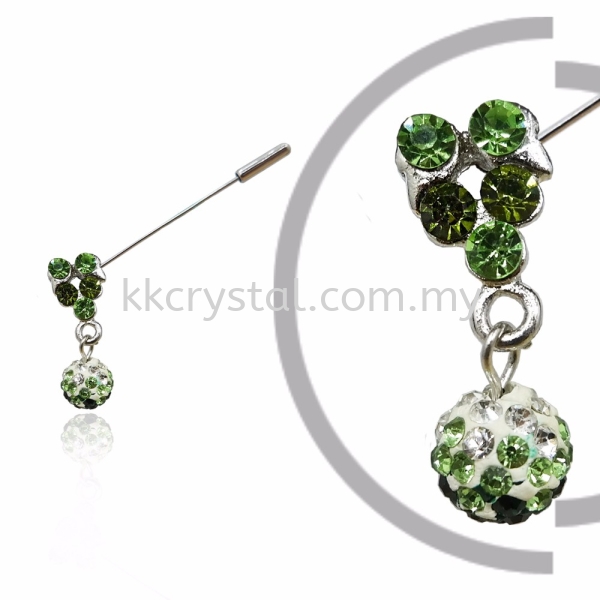 Pin Brooch 7023#, Green Olivine, 2pcs/pack 7023# Pin Brooch Jewerly Kuala Lumpur (KL), Malaysia, Selangor, Klang, Kepong Wholesaler, Supplier, Supply, Supplies | K&K Crystal Sdn Bhd