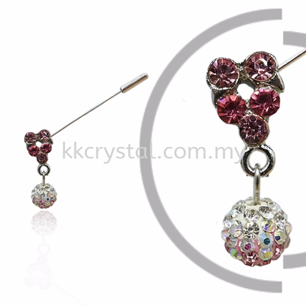 Pin Brooch 7023#, Pink Rose, 2pcs/pack 7023# Pin Brooch Jewerly Kuala Lumpur (KL), Malaysia, Selangor, Klang, Kepong Wholesaler, Supplier, Supply, Supplies | K&K Crystal Sdn Bhd