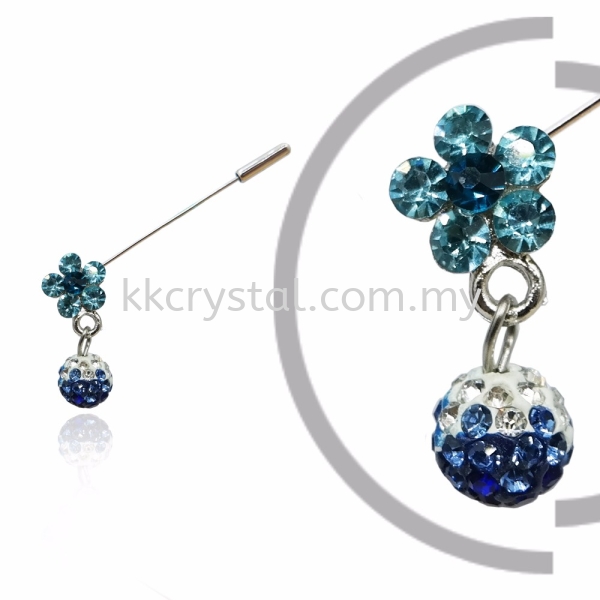 Pin Brooch 7040#, Blue, 2pcs/pack 7040# Pin Brooch Jewerly Kuala Lumpur (KL), Malaysia, Selangor, Klang, Kepong Wholesaler, Supplier, Supply, Supplies | K&K Crystal Sdn Bhd