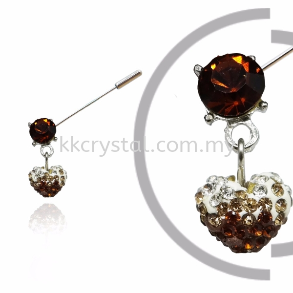 Pin Brooch 7024#_A, Brown, 2pcs/pack 7024#_A Pin Brooch Jewerly Kuala Lumpur (KL), Malaysia, Selangor, Klang, Kepong Wholesaler, Supplier, Supply, Supplies | K&K Crystal Sdn Bhd