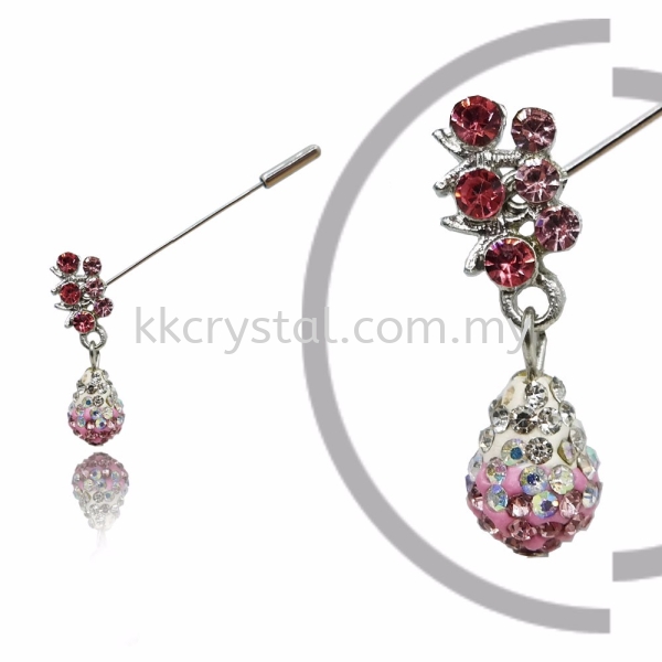 Pin Brooch 7032#_A, Rose Pink, 2pcs/pack 7032#_A Pin Brooch Jewerly Kuala Lumpur (KL), Malaysia, Selangor, Klang, Kepong Wholesaler, Supplier, Supply, Supplies | K&K Crystal Sdn Bhd