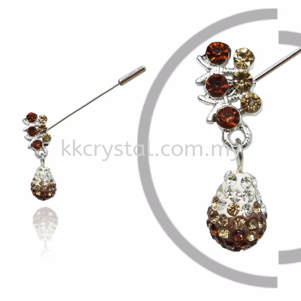 Pin Brooch 7032#_A, Brown, 2pcs/pack 7032#_A Pin Brooch Jewerly Kuala Lumpur (KL), Malaysia, Selangor, Klang, Kepong Wholesaler, Supplier, Supply, Supplies | K&K Crystal Sdn Bhd