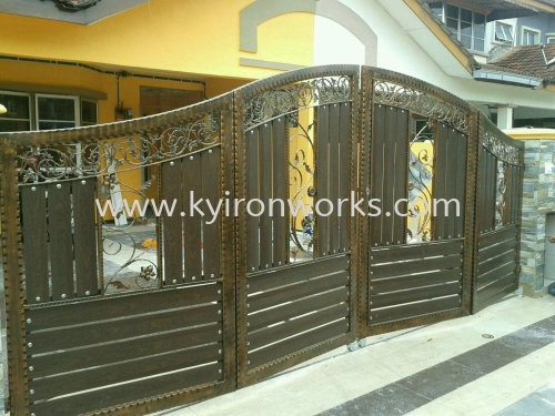 Wrought Iron Aluminium Main Gate (Folding/Swing)