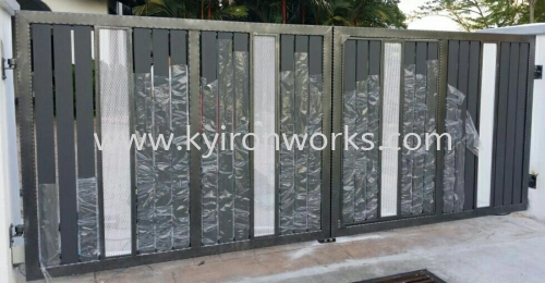 Mild Steel Aluminium/Perforated Plate Main Gate (Folding/Swing)