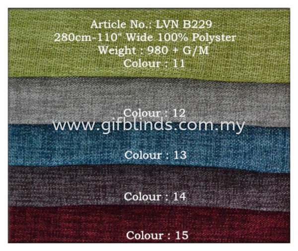  110¡± 100% Polyster Imitation Linen Fabric Sample LVN B229-1-15 Fabric Black Out Curtain Johor Bahru, JB, Johor, Malaysia. Supplier, Suppliers, Supplies, Supply | GIF Blinds (M) Sdn Bhd