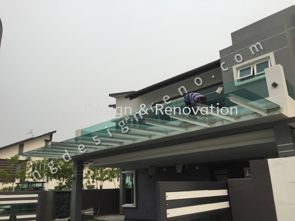 Awning Glass Awning Awning Klang, Selangor, Kuala Lumpur (KL), Malaysia Renovation, Contractor, Company, Service | Ng Design & Renovation