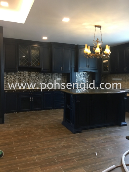 Nyatoh Spray Paint Kitchen Cabinet #CASTORA Kitchen Seremban, Negeri Sembilan (NS), Malaysia Renovation, Service, Interior Design, Supplier, Supply | Poh Seng Furniture & Interior Design