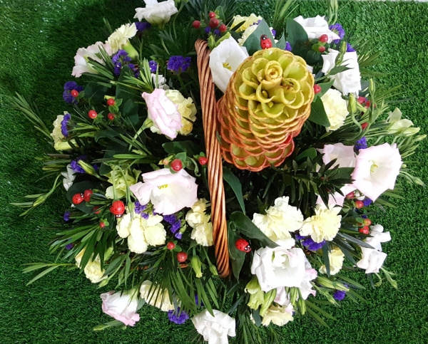 Basket Arrangment (BA-158) Round Table Arrangement Basket Arrangement Kuala Lumpur (KL), Selangor, Malaysia Supplier, Suppliers, Supply, Supplies | Shirley Florist