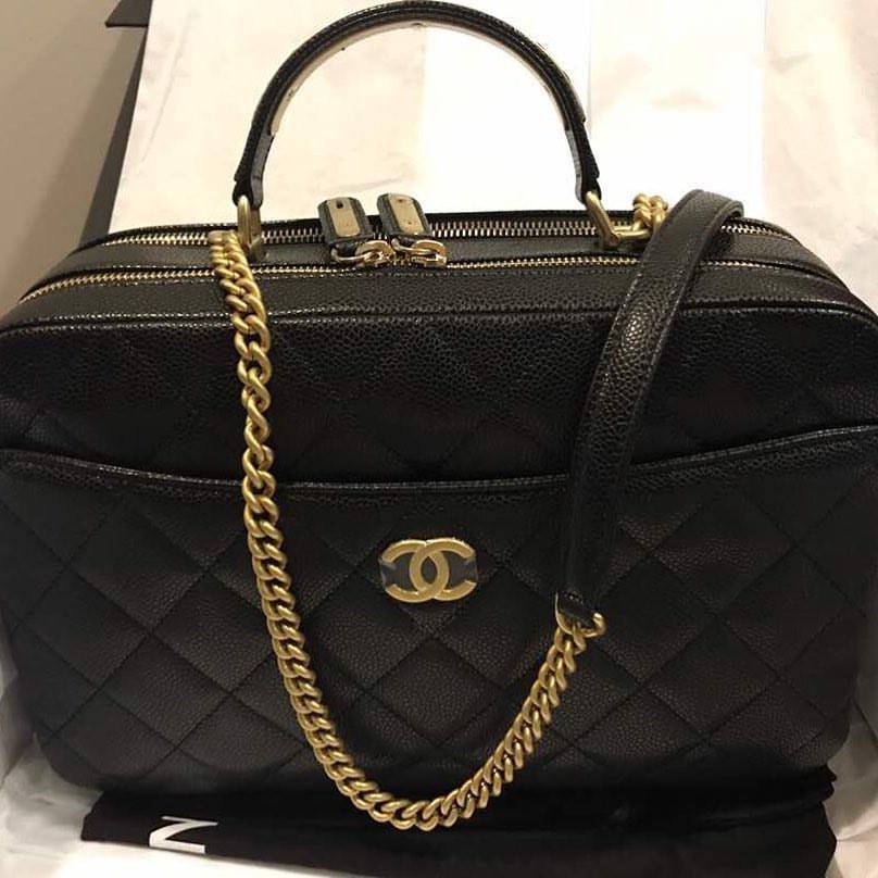 Chanel Quilted Caviar Bowler Mini  The Vintage New Yorker