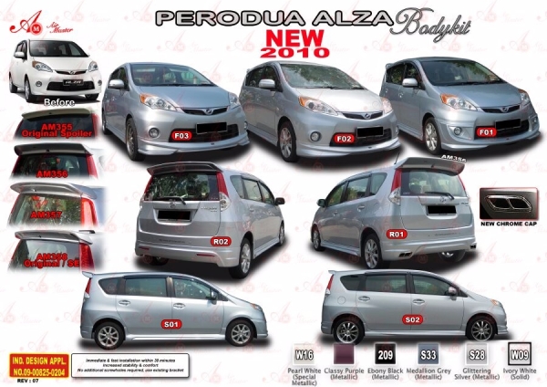 Perodua ALZA AM Bodykit Alza Perodua Balakong, Selangor, Kuala Lumpur, KL, Malaysia. Body Kits, Accessories, Supplier, Supply | ACM Motorsport