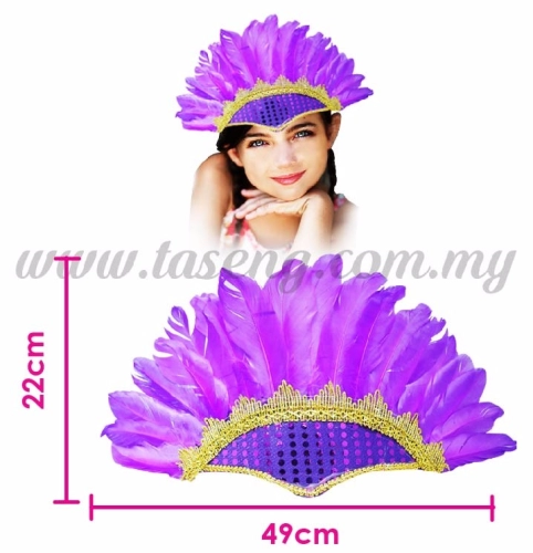 Head Feather Mask1 Purple (HMK-FT1-PP)