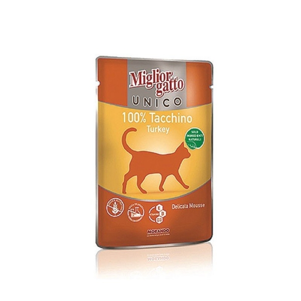 Migliorgatto Delicata Mousse 100% TURKEY C 85 gr Migliorgatto Unico - Wet in Pouches Cat Food Morando Selangor, Malaysia, Kuala Lumpur (KL), Sungai Buloh Supplier, Suppliers, Supply, Supplies | Petopet Marketing Sdn Bhd