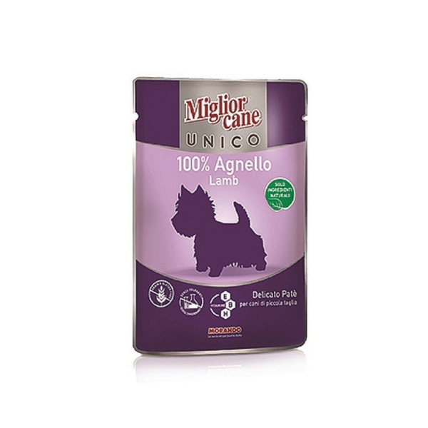 Migliorcane Delicato Pate 100% LAMB C 100 gr Migliorcane Unico - Wet in Pouches Dog Food Morando Selangor, Malaysia, Kuala Lumpur (KL), Sungai Buloh Supplier, Suppliers, Supply, Supplies | Petopet Marketing Sdn Bhd