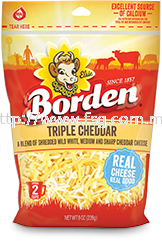 Borden Shredded Triple Cheddar  Borden Cheese  Cheese Kuala Lumpur (KL), Selangor, Malaysia Supplier, Supply, Supplies, Distributor | Five Star Gourmet Sdn Bhd