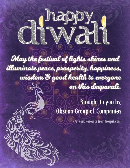 Happy Diwali 2017 from Obsnap Group of Companies
