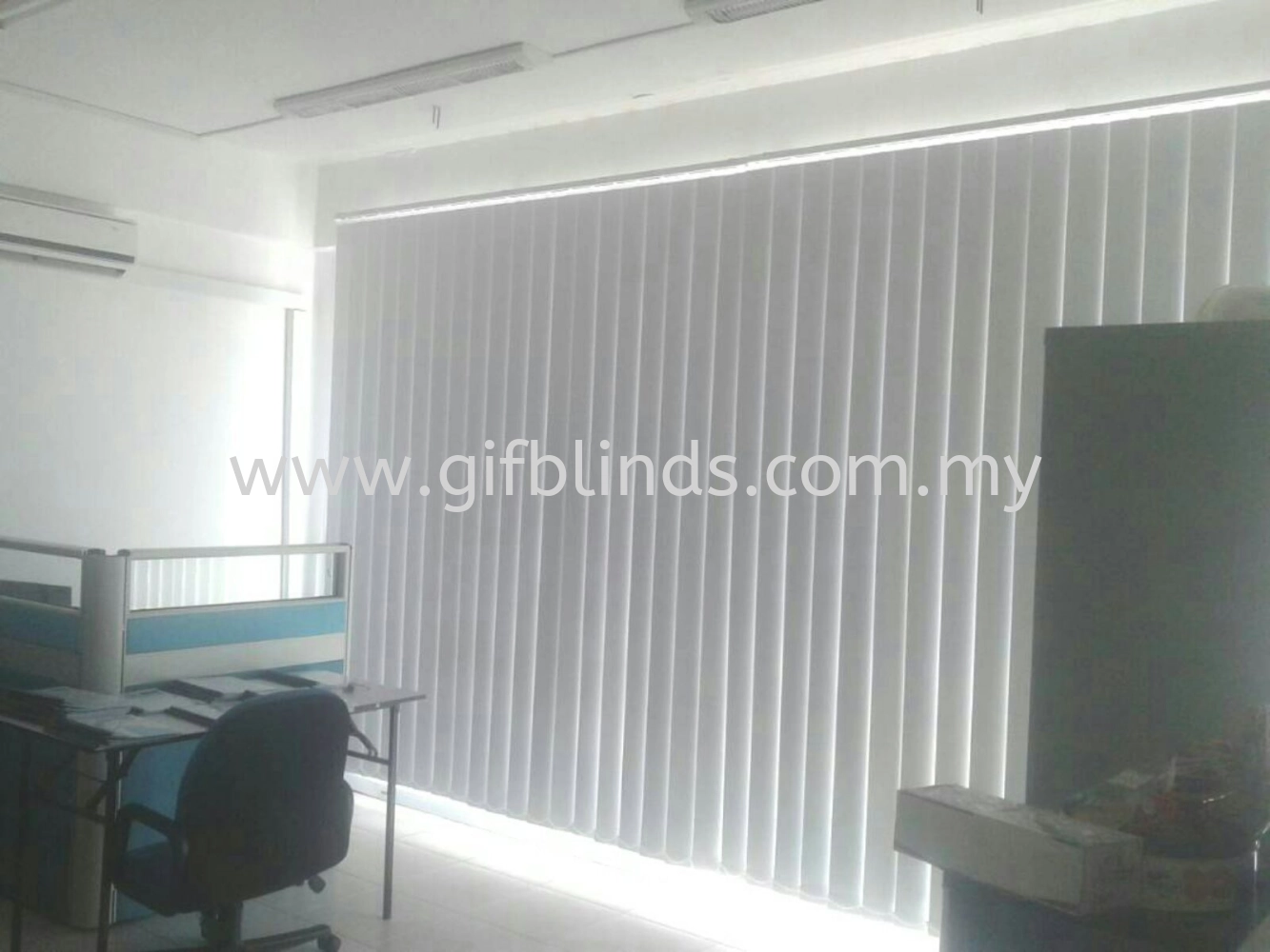 100% Black Out Fire Retardant Vertical Blinds