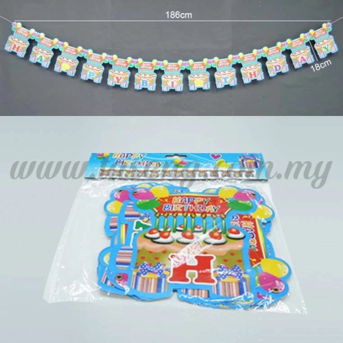 Happy Birthday Cake Banner 4 (P-BN-4)