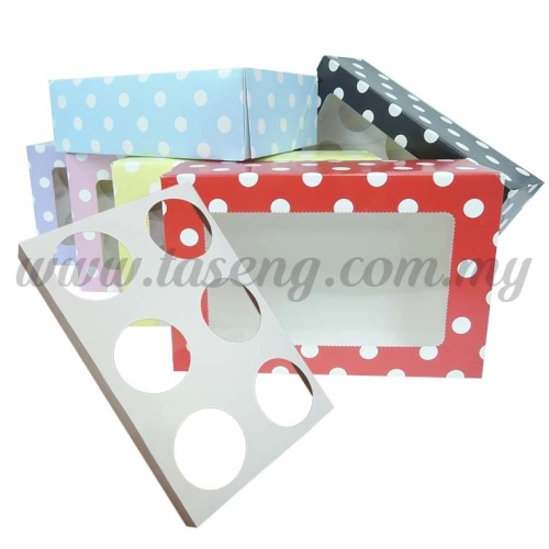 6 Hole Cupcake Box 1pc (BX-CC66)