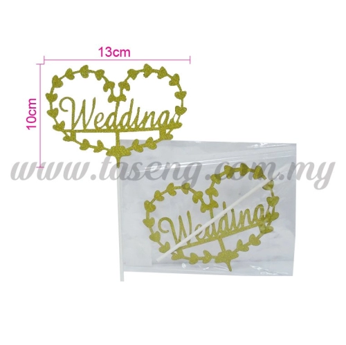 Cake Topper *WEDDING GOLD (CT-WD-01G)
