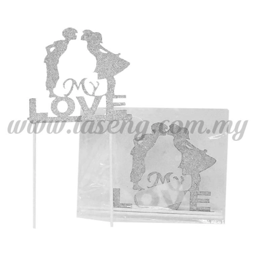 Cake Topper *LOVE SILVER (CT-WD-03S)