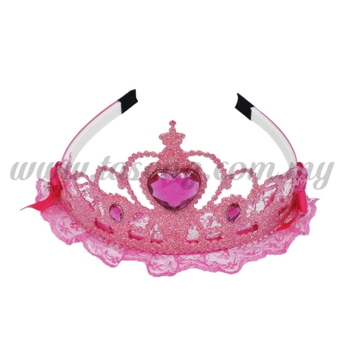 Hairband 3 LACE CROWN *PINK (DY-HB3-P)