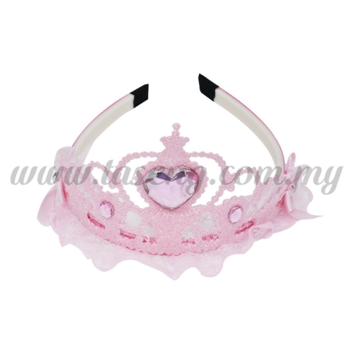 Hairband 3 LACE CROWN *BABY PINK (DU-HB3-BP)