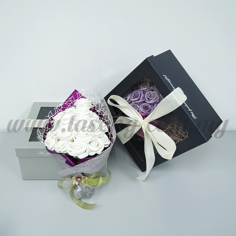 18pcs Soap Flower -White (FW-1801)