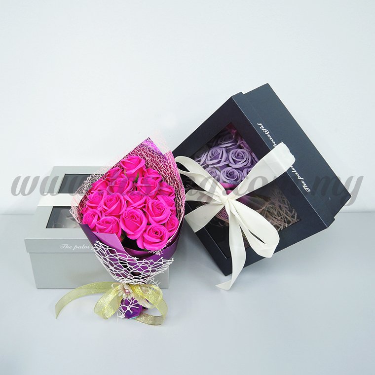18pcs Soap Flower -Pink (FW-1804)