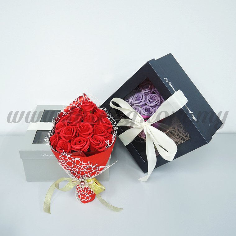 18pcs Soap Flower -Red (FW-1806)