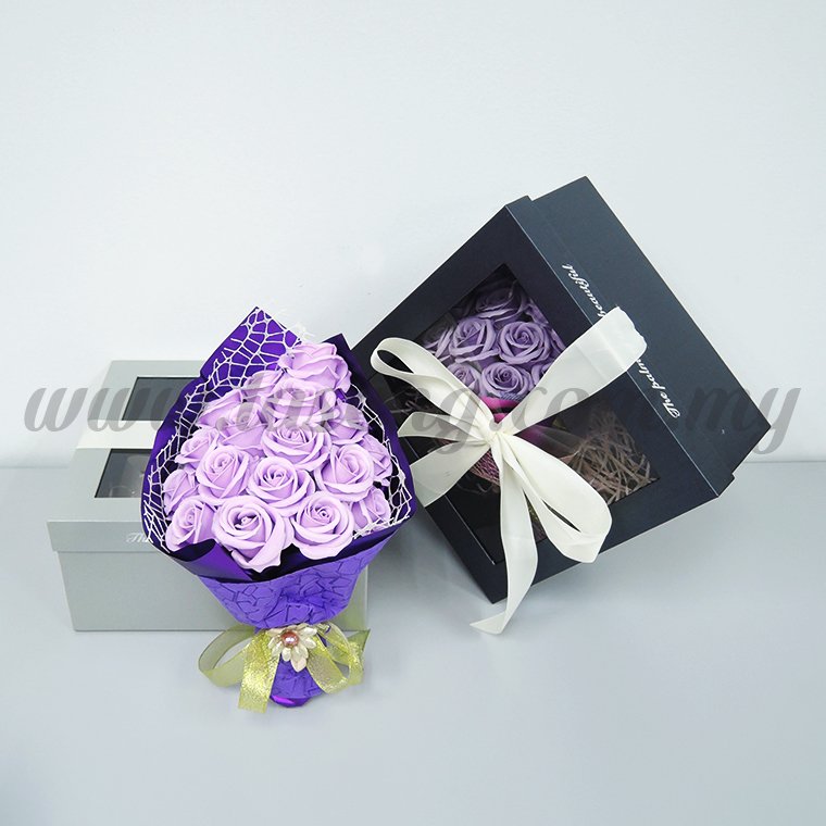 18pcs Soap Flower-Pale Purple (FW-1807)