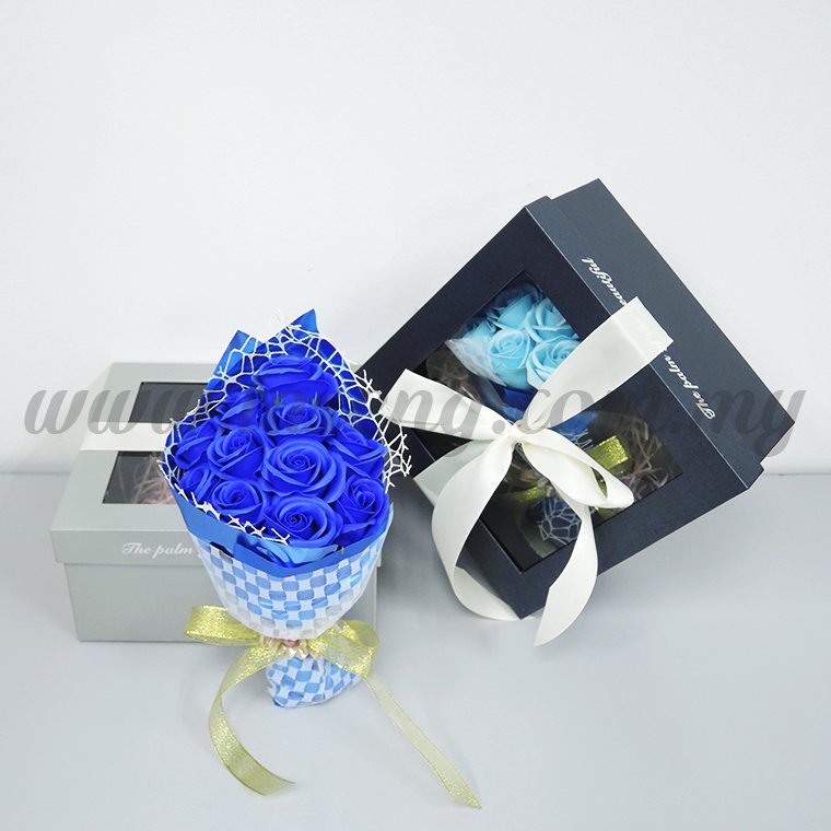 11pcs Soap Flower -Dark Blue (FW-1112)