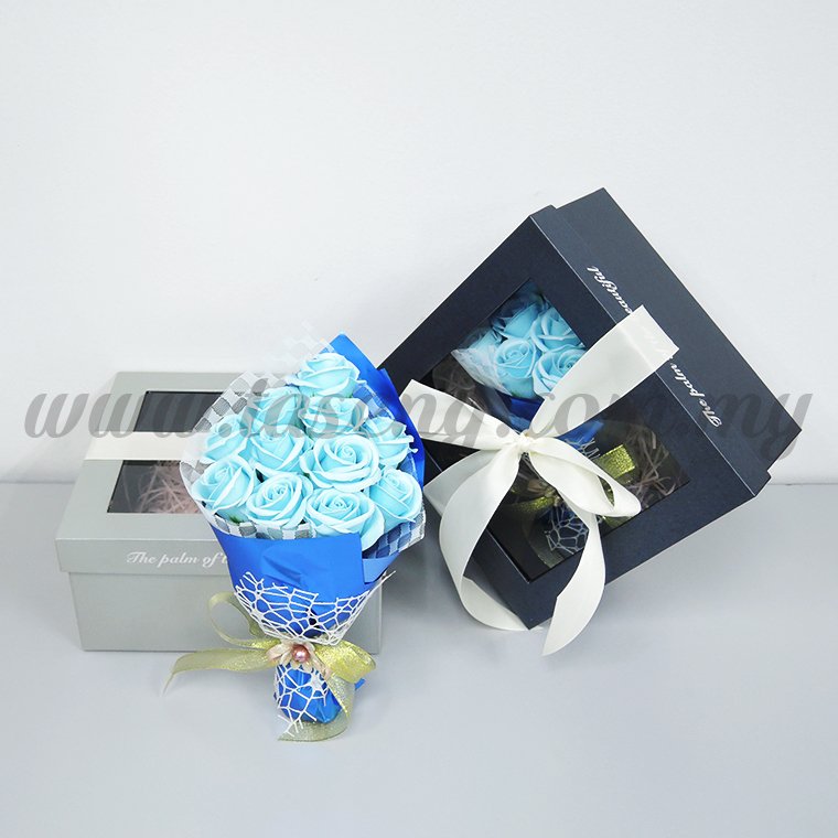 11pcs Soap Flower -Baby Blue (FW-1113)