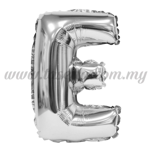 16inch Foil Balloon Alphabet E - Silver (FB-16-ES)