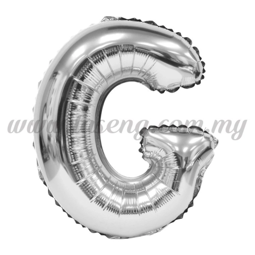 16inch Foil Balloon Alphabet G - Silver (FB-16-GS)