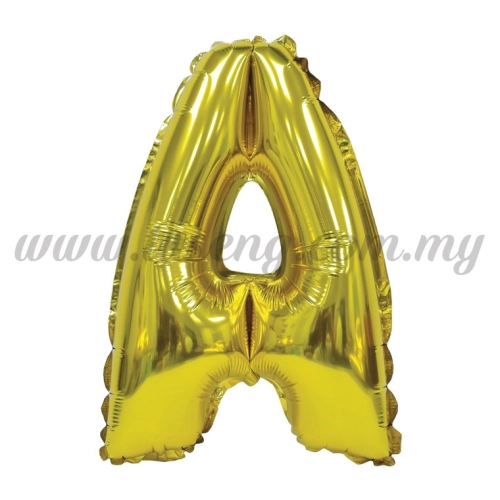 16inch Foil Balloon Alphabet A - Gold (FB-16-AG)