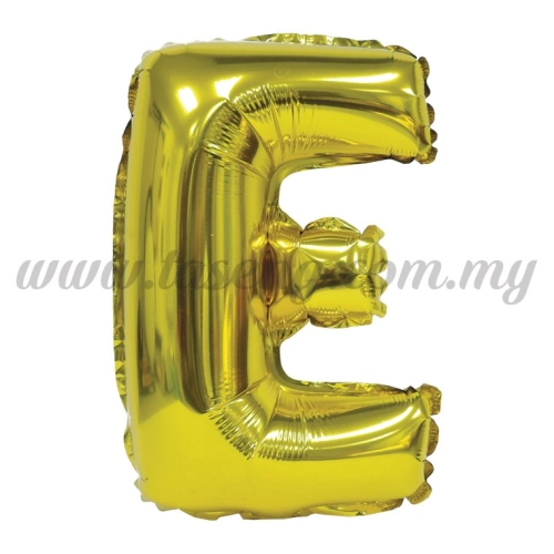 16inch Foil Balloon Alphabet E - Gold (FB-16-EG)